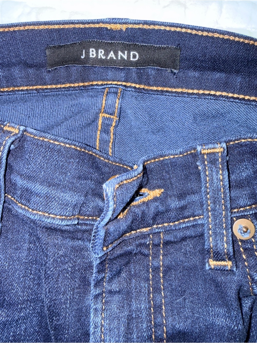 J Brand Women’s Slim Jeans in Indigo Blue with Contrast Stitching